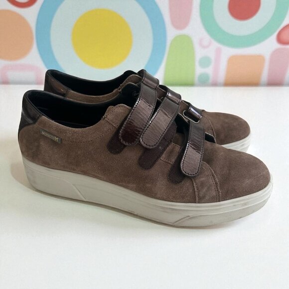 MEMPHISTO Brown Suede Velcro Strap Comfort Sneakers Size US 10 - Picture 1 of 10